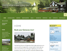 Tablet Screenshot of edgewaterparklodge.com